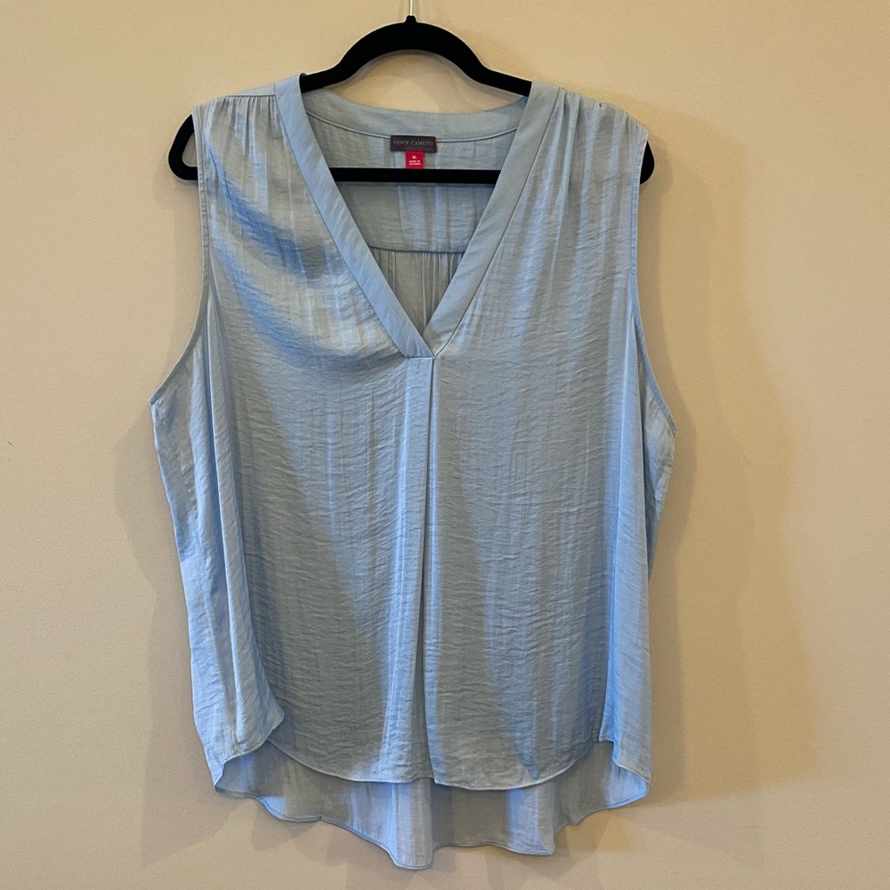 Vince Camuto Light Blue Sleeveless Blouse (XL)